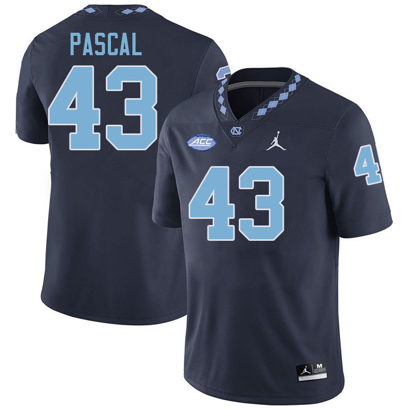 #43 Lantz Pascal North Carolina Tar Heels College Football Jersey Stitched-Navy #43 Lantz Pascal North Carolina Tar Heels College Football Jersey Stitched-Navy
